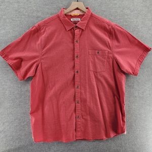 Tommy Bahama Shirt Adult XXL Salmon Pink Textured Tencel Blend Casual Mens